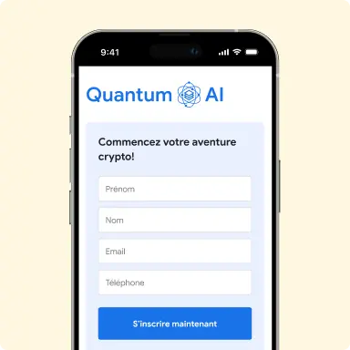 Mobile registration form for AI powered crypto investing platform