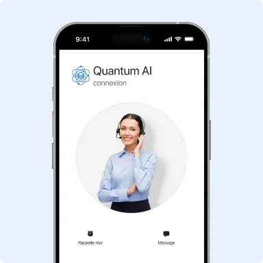 Crypto support specialist connection screen inside a trading app
